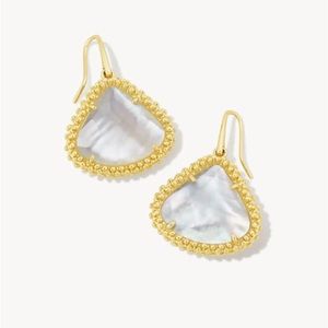 Kendall Large Drop Earring.       Color Ivory Mother-of-Pearl